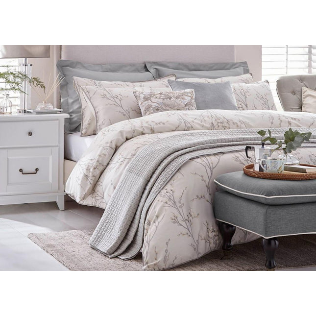Laura Ashley "Pussy Willow" Duvet Cover Set in Dove Grey