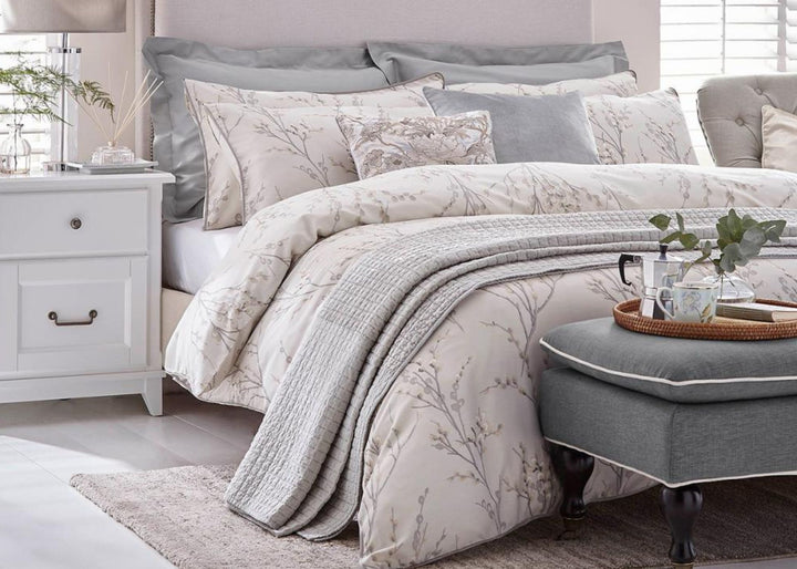 Laura Ashley "Pussy Willow" Duvet Cover Set in Dove Grey