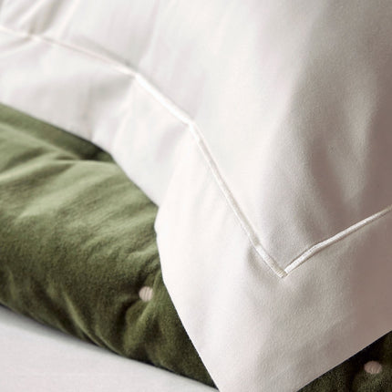 Christy "500TC Hygro Cotton Sateen" Bed Linen with Parchment boarder Stitch