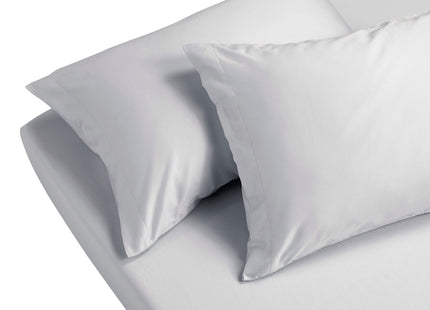 Christy "400 TC Sateen" Plain Dyed Sheets in Colour Platinum