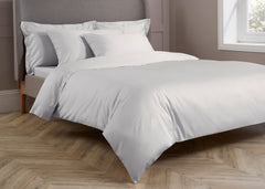 Christy "400 TC Sateen" Plain Dyed Sheets in Colour Platinum