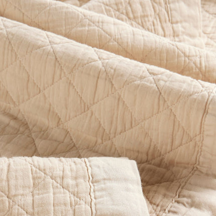 Christy "Porto" Quilted Throw - Biscuit