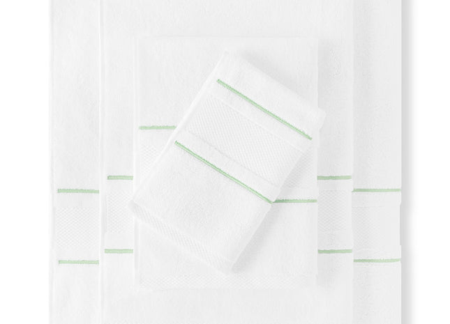 Amalia "Prado" Bath Towels in White Verbena