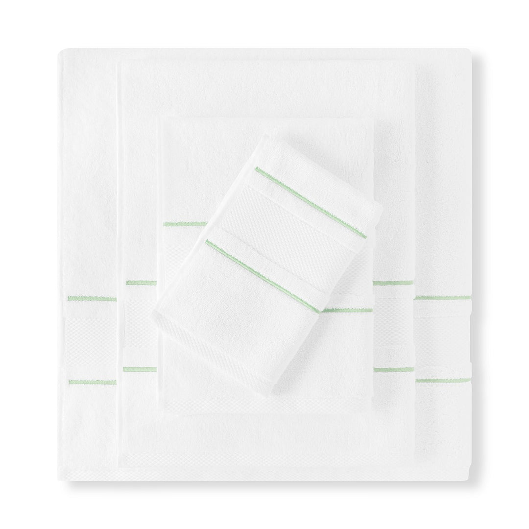 Amalia "Prado" Bath Towels in White Verbena