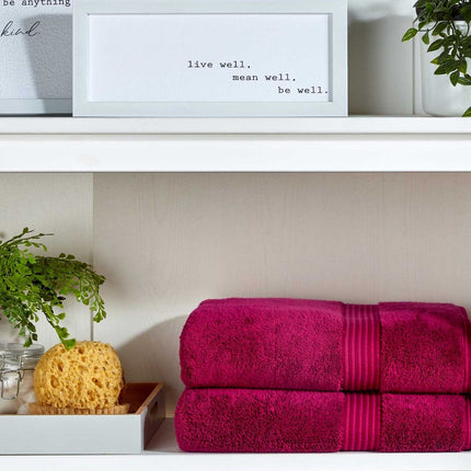 Christy "Supreme" Bath Towels & Mat Collection in Raspberry