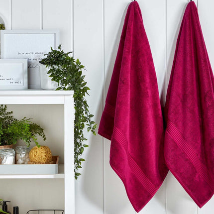 Christy "Supreme" Bath Towels & Mat Collection in Raspberry