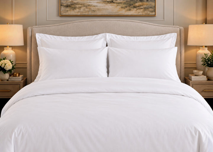 Linen Obsession 300 Thread Count "Real Hotel Linen" Cotton Sateen Pillowcase in White