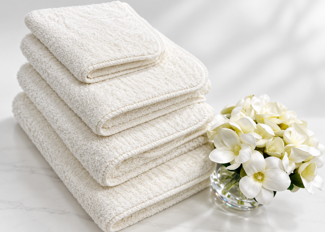 Linen Obsession "Ritual" Towels in Raw (Cream)