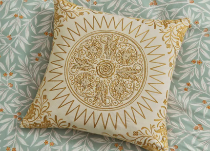 Morris & Co "Room Willow" Filled Cushion in Gold - 45 x 45 cm