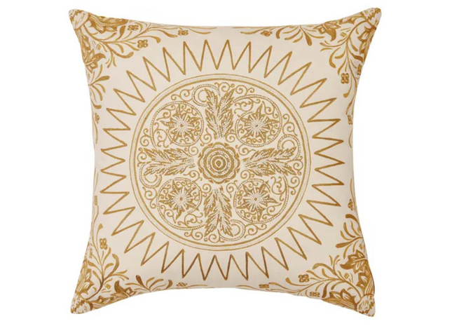 Morris & Co "Room Willow" Filled Cushion in Gold - 45 x 45 cm