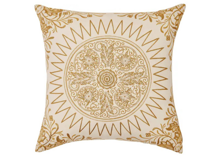 Morris &amp; Co "Room Willow" Filled Cushion in Gold - 45 x 45 cm