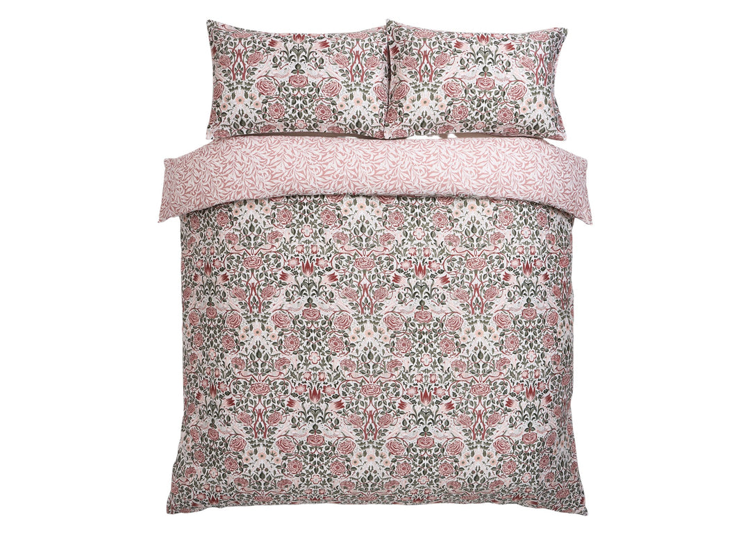 William Morris At Home "Rose Brick" Duvet Cover Set in Pink