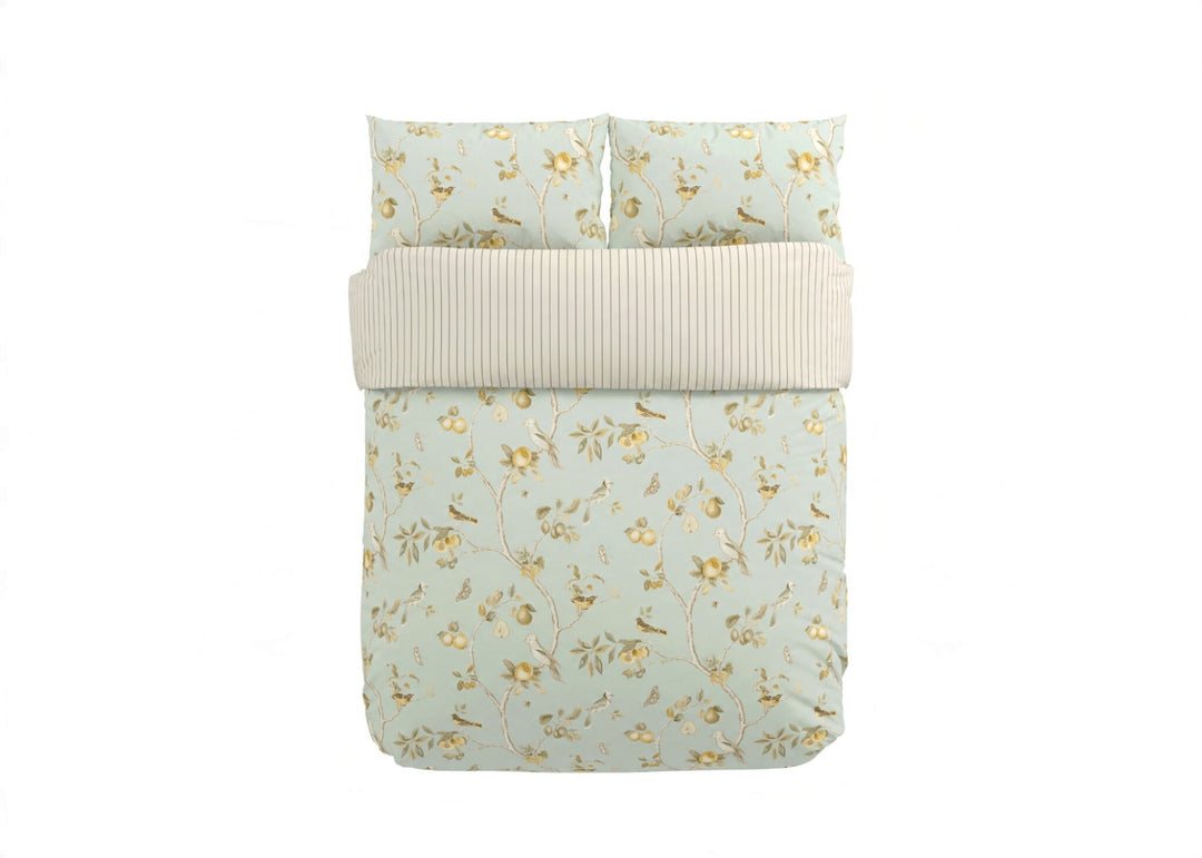 Sanderson "Fruit Aviary" Duvet Cover Set in Sage
