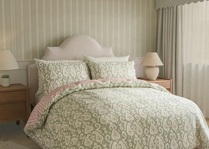 Sanderson "Java" Duvet Cover Set in Sage