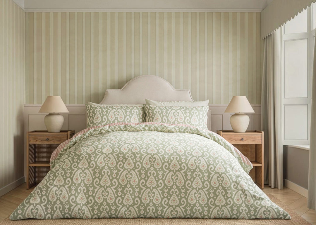 Sanderson "Java" Duvet Cover Set in Sage
