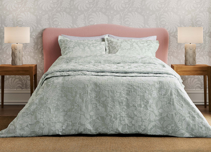 Sanderson "Pyramus" Duvet Cover and Oxford Pillowcase in Aqua