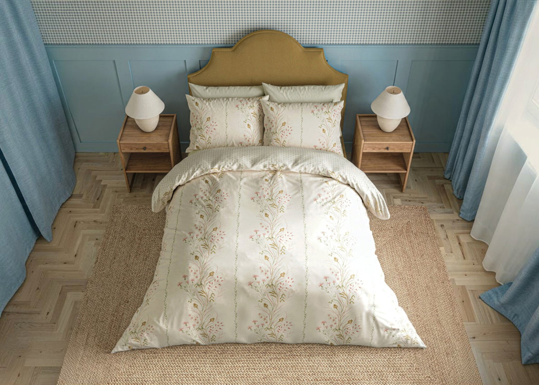 Sanderson "Summer Harvest" Duvet Cover Set in Cream