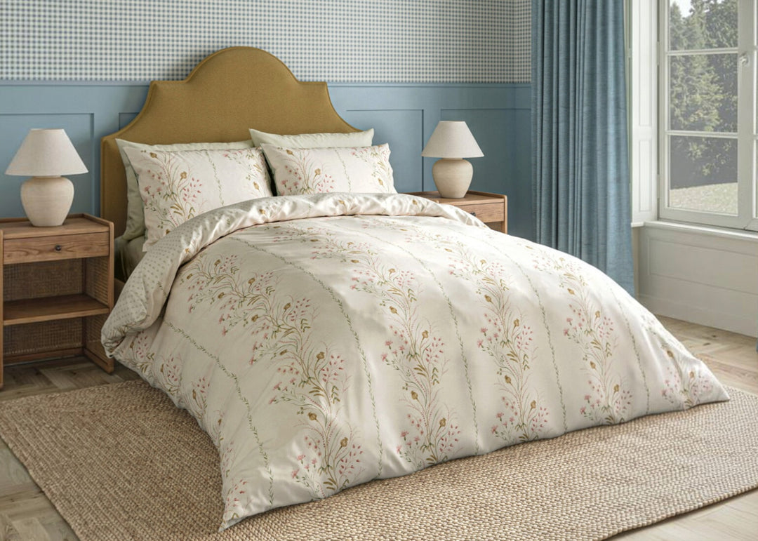 Sanderson "Summer Harvest" Duvet Cover Set in Cream