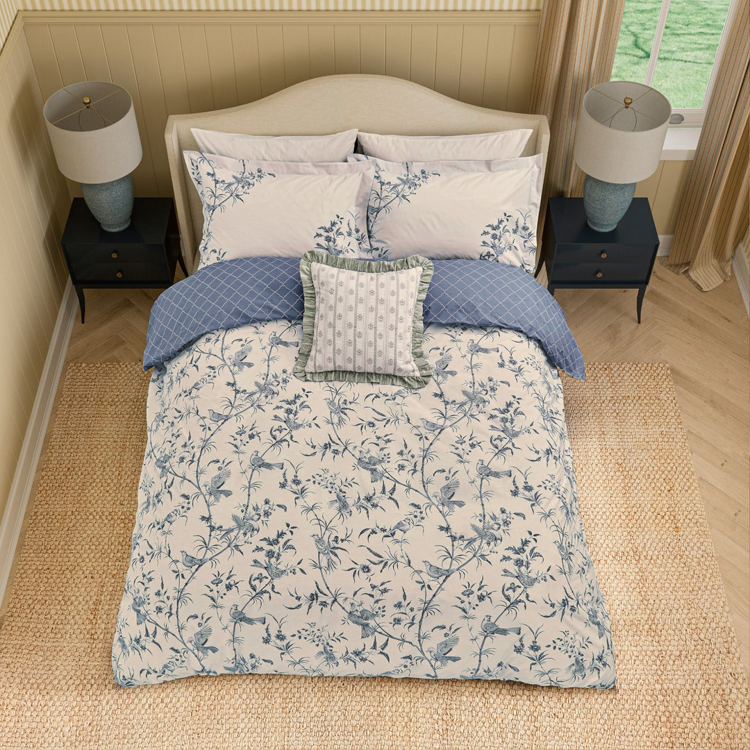 Sanderson "Paradise Woods" Duvet Cover Set in Blue