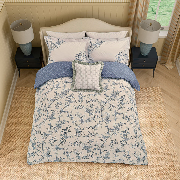 Sanderson "Paradise Woods" Duvet Cover Set in Blue
