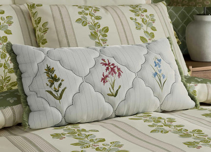 Sanderson "Cobnut Stripe" Duvet Cover Sets in Leaf Green
