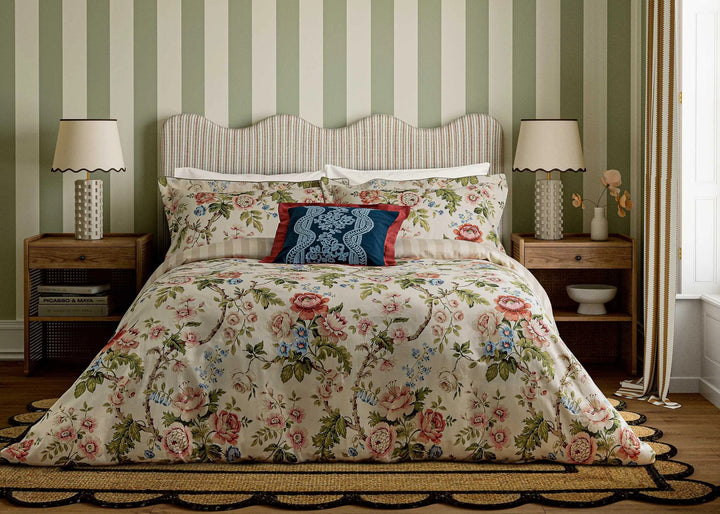 Sanderson "Hykenham" Duvet Cover Sets in Rose &amp; Sage