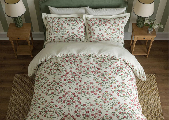 Sanderson "Ottoman" Duvet Cover Sets in Rose &amp; Olive