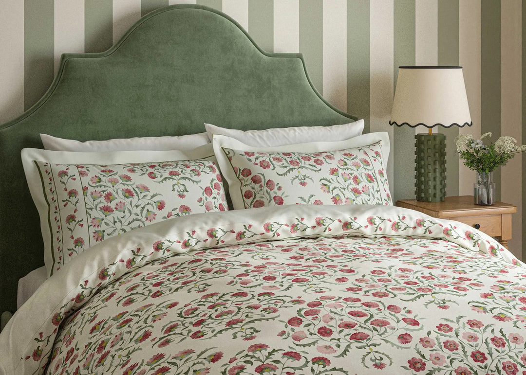 Sanderson "Ottoman" Duvet Cover Sets in Rose &amp; Olive