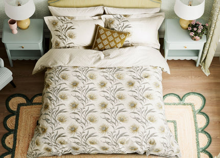 Sanderson "Catherinae" Duvet Cover Set in Hay (Gold)