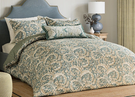 Sanderson "Tila Lime" Duvet Cover Set in Soft Teal