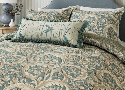 Sanderson "Tila Lime" Duvet Cover Set in Soft Teal