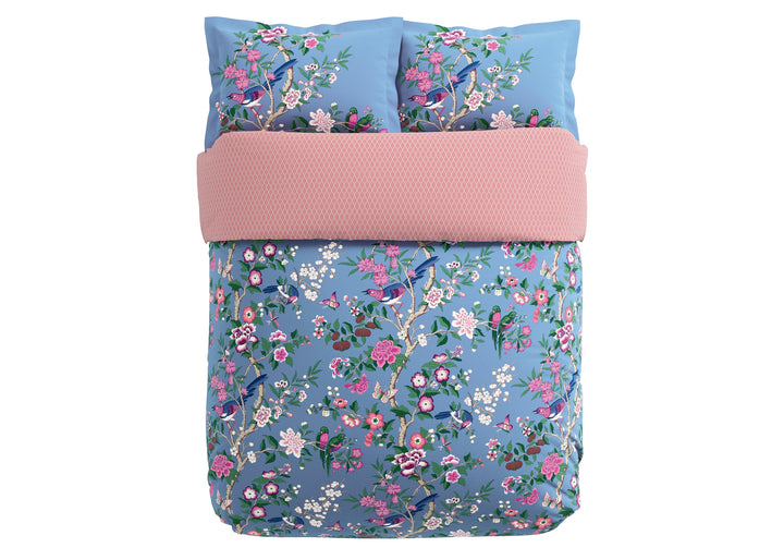 Sanderson "Chinoiserie" Duvet Cover Set in Blueberry
