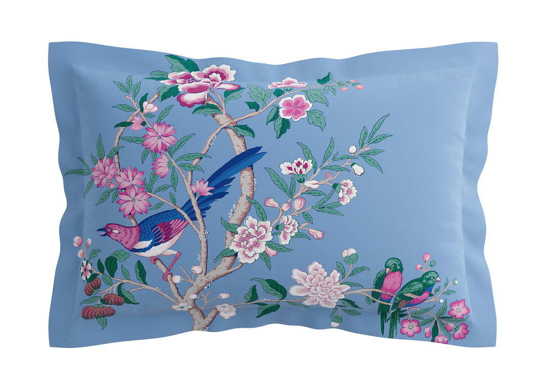 Sanderson "Chinoiserie" Duvet Cover Set in Blueberry