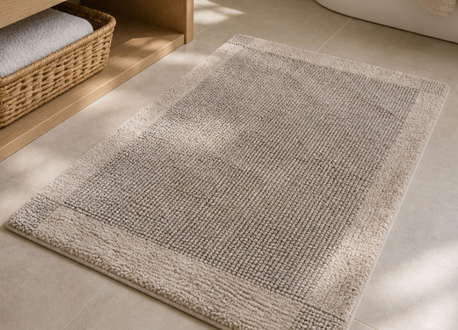 Sheridan "Larken" Bath Tufted Rugs in Cloud Grey