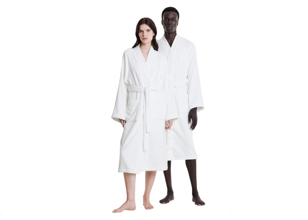 Sheridan "Living Texture" Bath Robe in White