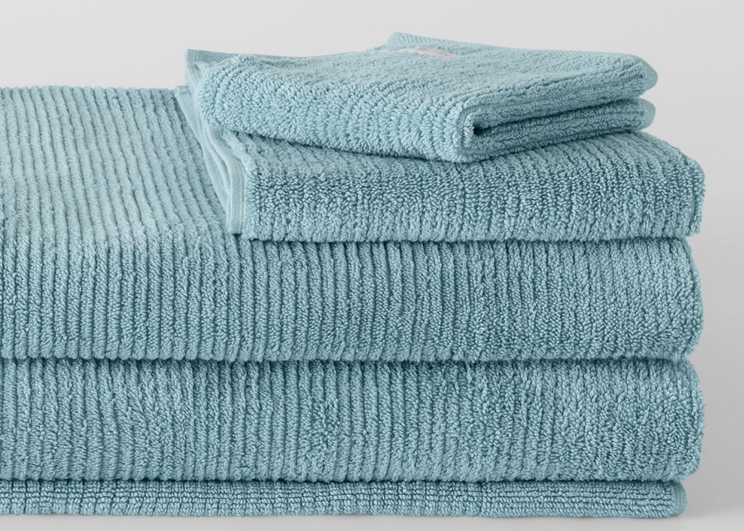 Sheridan "Living Textures" Bath Towels &amp; Mat Collection in Misty Teal