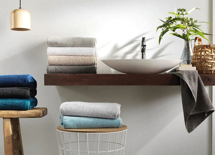 Sheridan "Living Textures" Bath Towels & Mat Collection in Misty Teal