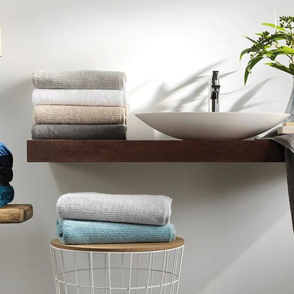 Sheridan "Living Textures" Bath Towels & Mat Collection in Misty Teal