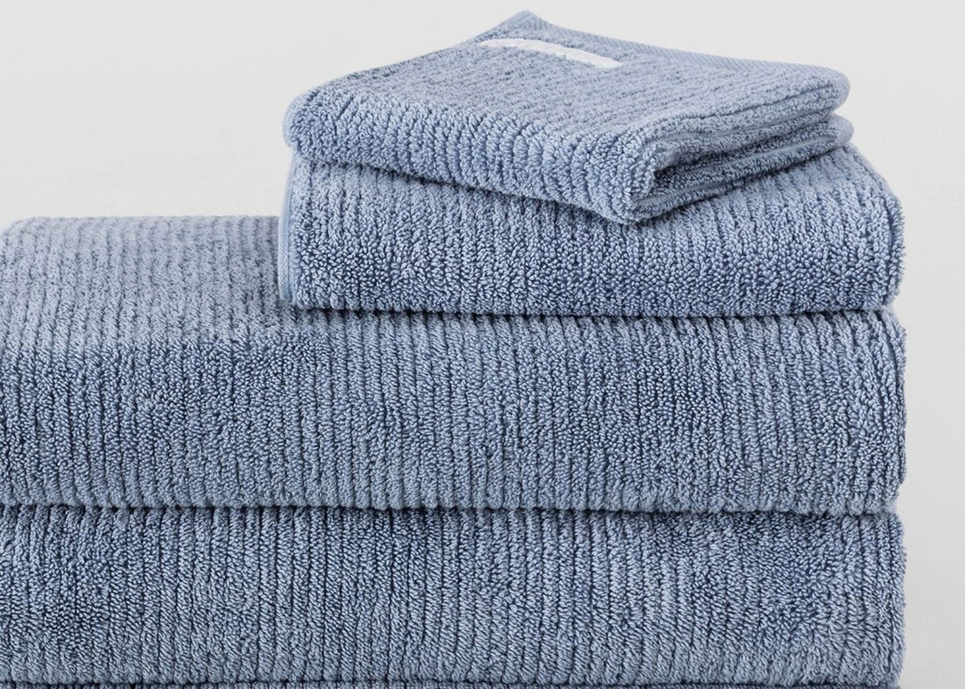 Sheridan "Living Textures" Bath Towels &amp; Mat Collection in Orient Blue