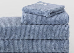 Sheridan "Living Textures" Bath Towels & Mat Collection in Orient Blue