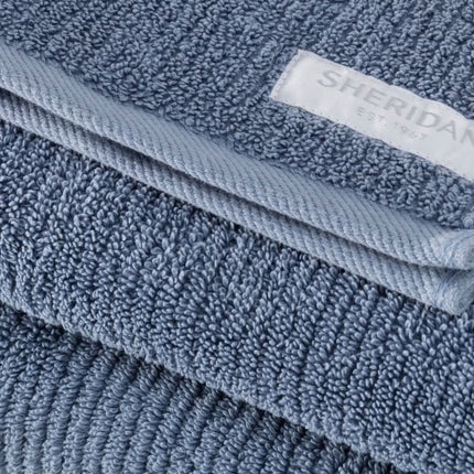Sheridan "Living Textures" Bath Towels & Mat Collection in Orient Blue