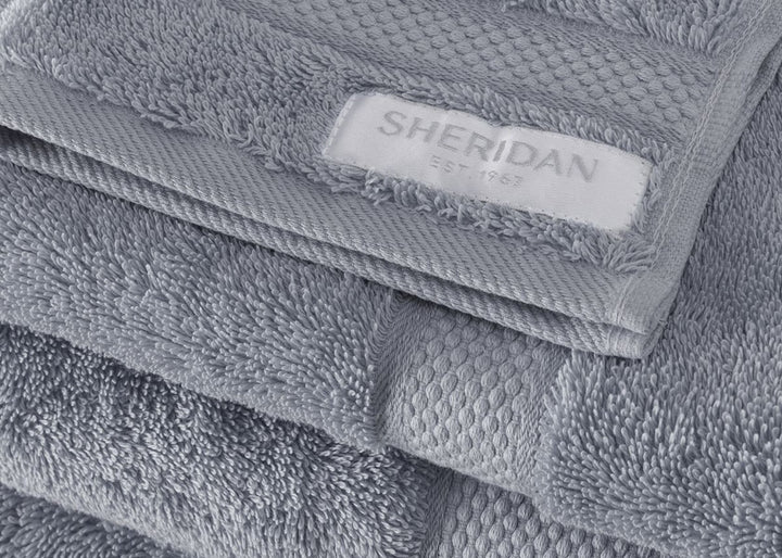 Sheridan “Luxury Egyptian” Bath Towel &amp; Mat Collections in Dusty Blue
