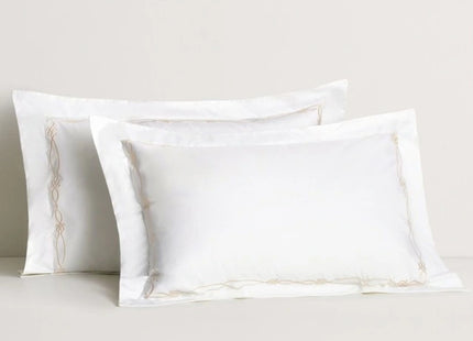 Sheridan "Palais Trellis" 1200 Thread Count Bed Linen in Snow/Almond