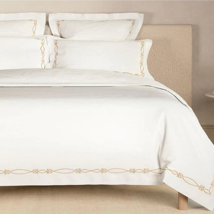 Sheridan "Palais Trellis" 1200 Thread Count Bed Linen in Snow/Almond