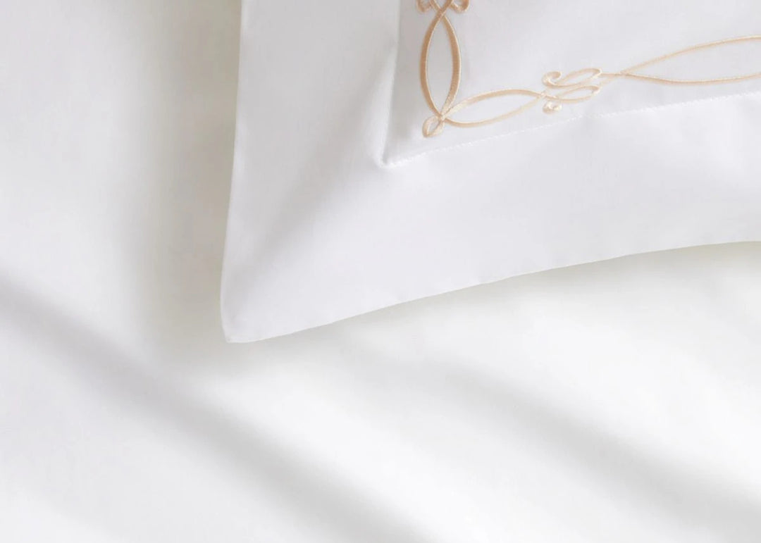 Sheridan "Palais Trellis" 1200 Thread Count Bed Linen in Snow/Almond