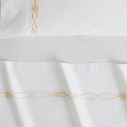 Sheridan "Palais Trellis" 1200 Thread Count Bed Linen in Snow/Almond