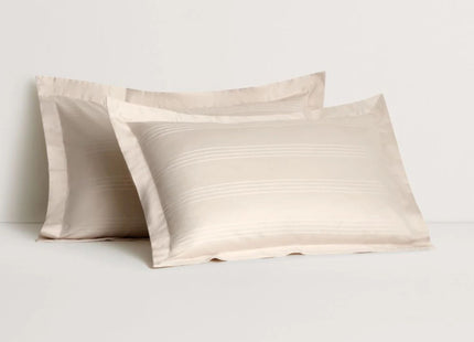 Sheridan "Martyn" 1000 Thread Count Stripe Bedding Set in Bone (Ivory)