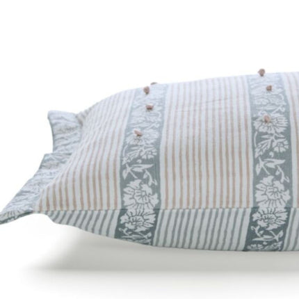 Laura Ashley "Semington" Decorative Filled Cushion in Chambray Blue - 30 x 50 cm