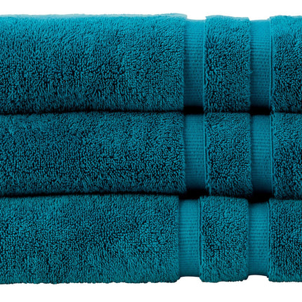 Christy "Signum" Combed Cotton Bath Towels Collection in Vivid Teal