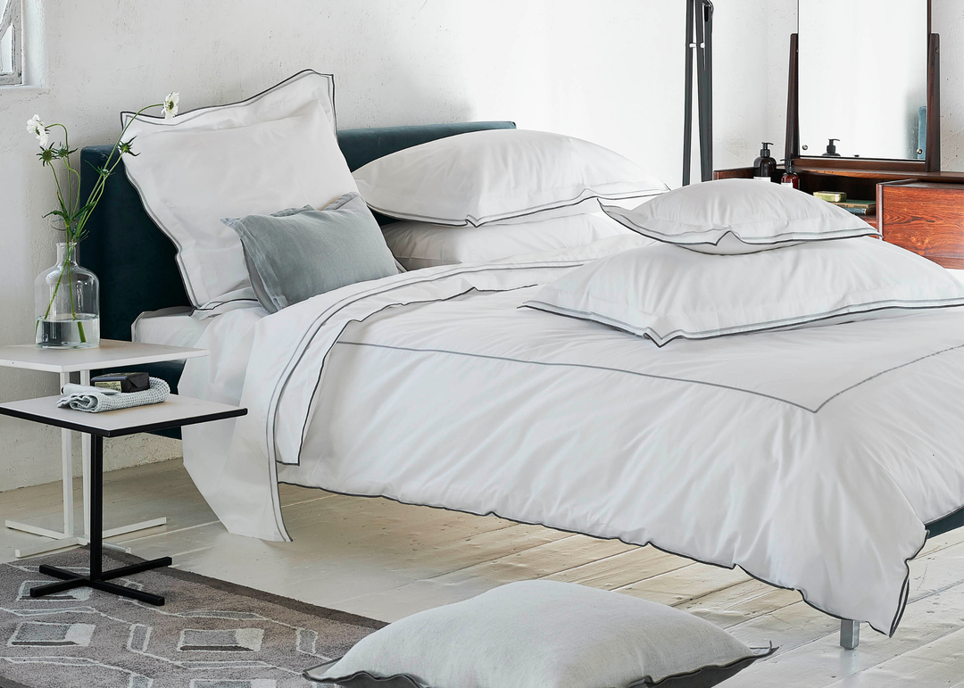 Designers Guild "Astor" Duvet Cover Sets in Silver &amp; Slate